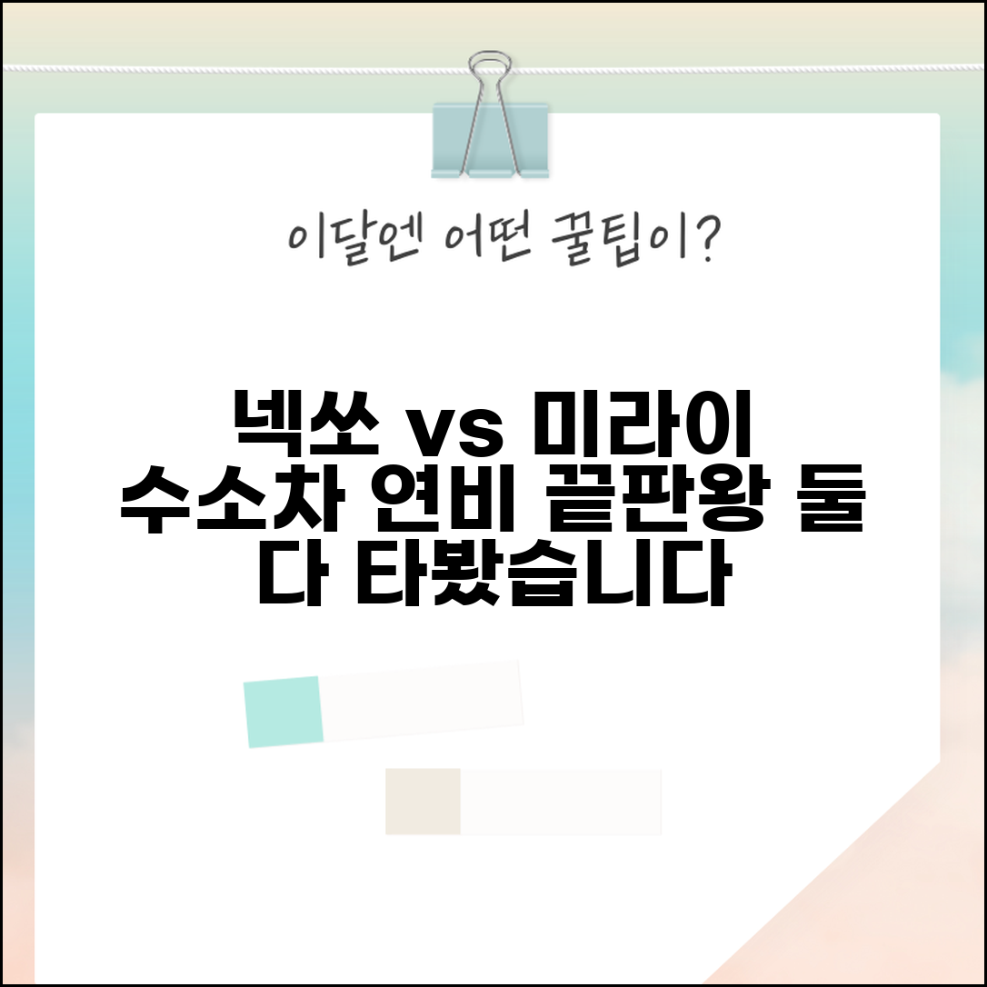 수소차 연비 비교 | 넥소 미라이 수소차 연료효율 완벽정리