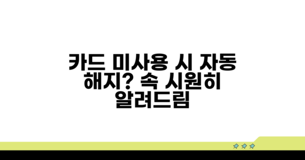 카드미사용 시 자동 해지될까?