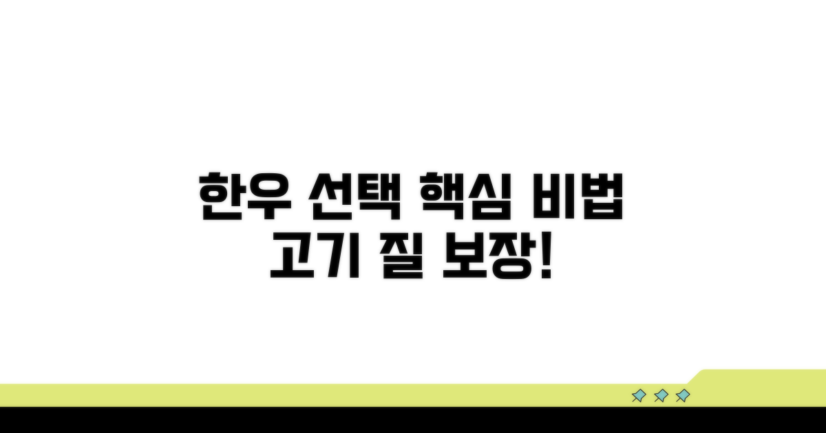 최고의 한우 선택 노하우