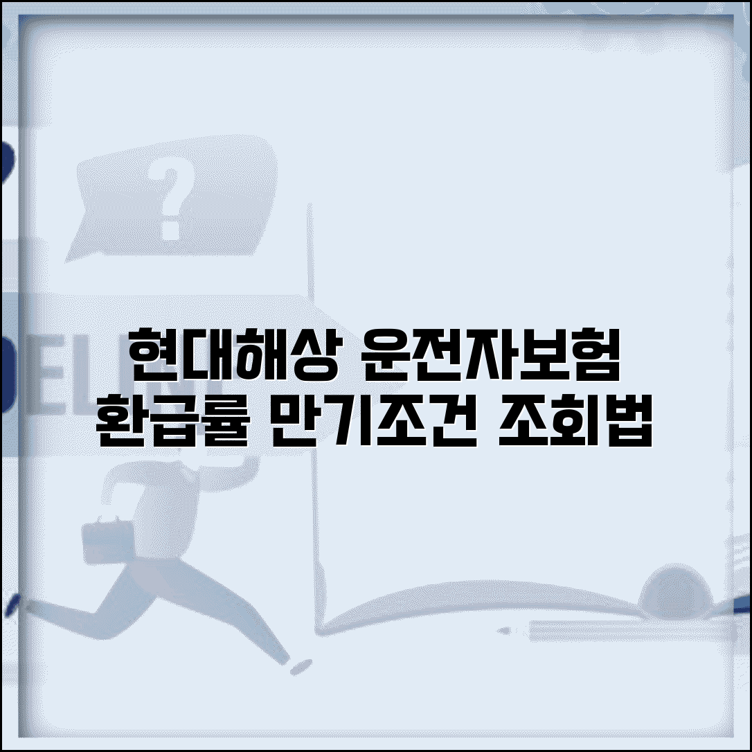현대해상 운전자보험 만기환급금 | 상품별 환급률 | 만기조건 | 계산 예시 | 조회방법 | 문의처