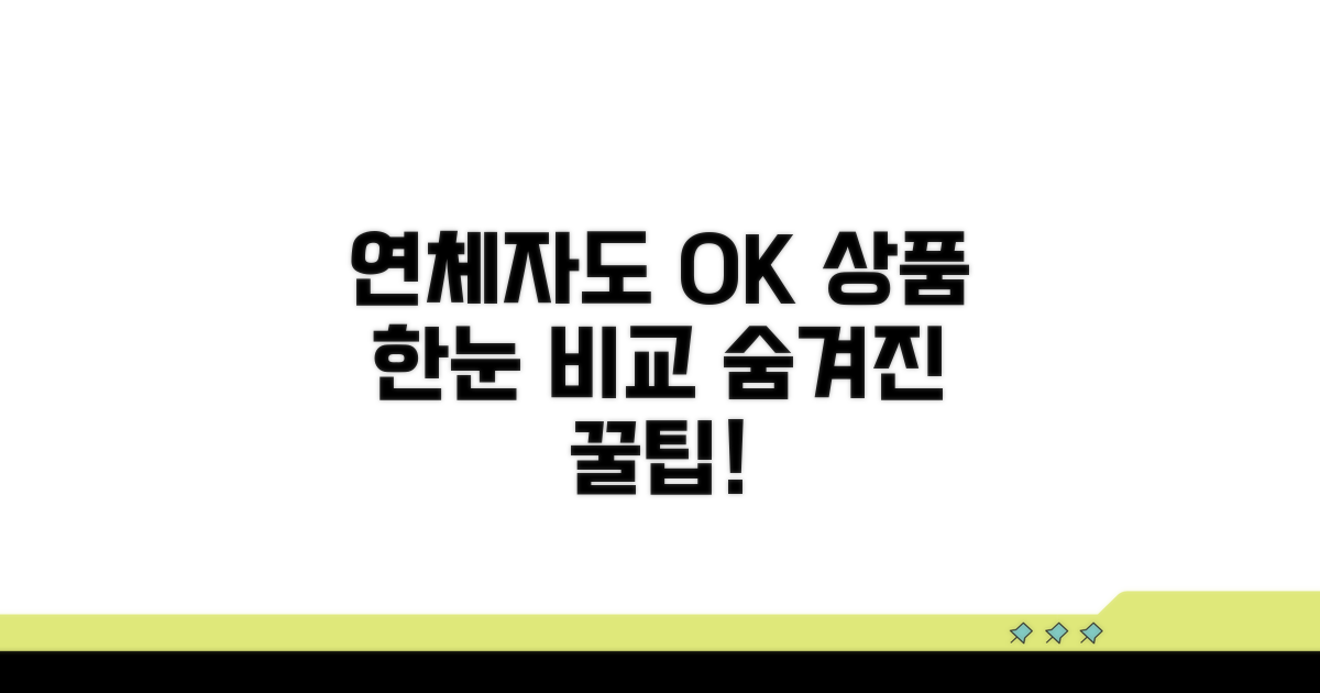 연체자도 가능한 상품 비교