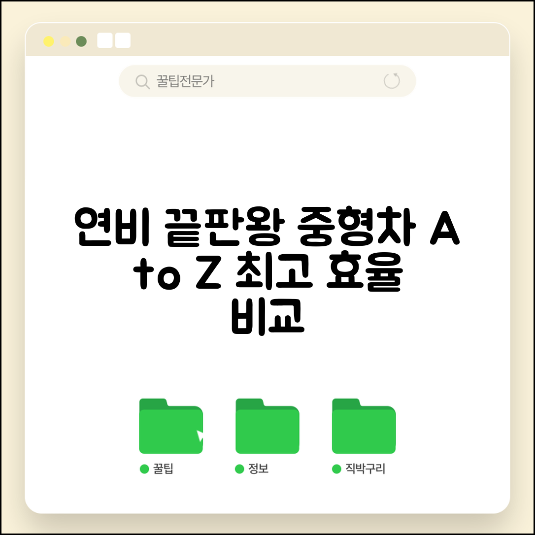 중형차 연비 순위 | 중형차 연료효율 순위 완벽비교