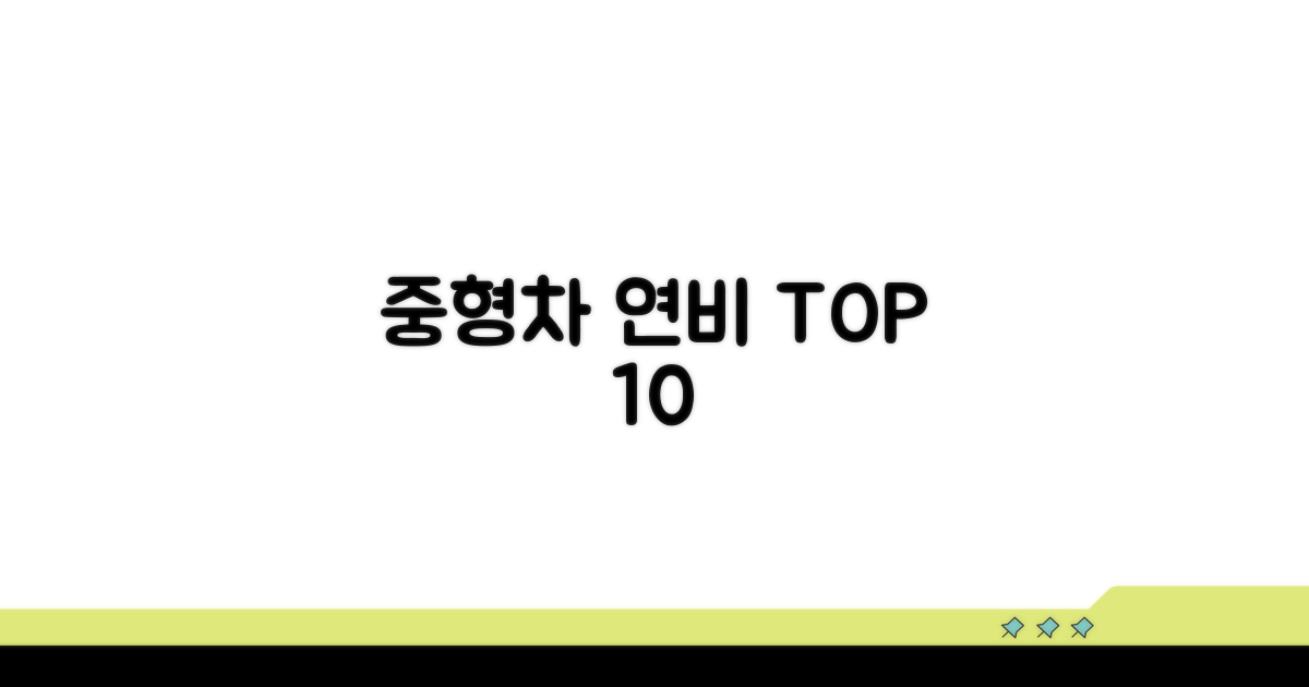 중형차 연비 순위 한눈에