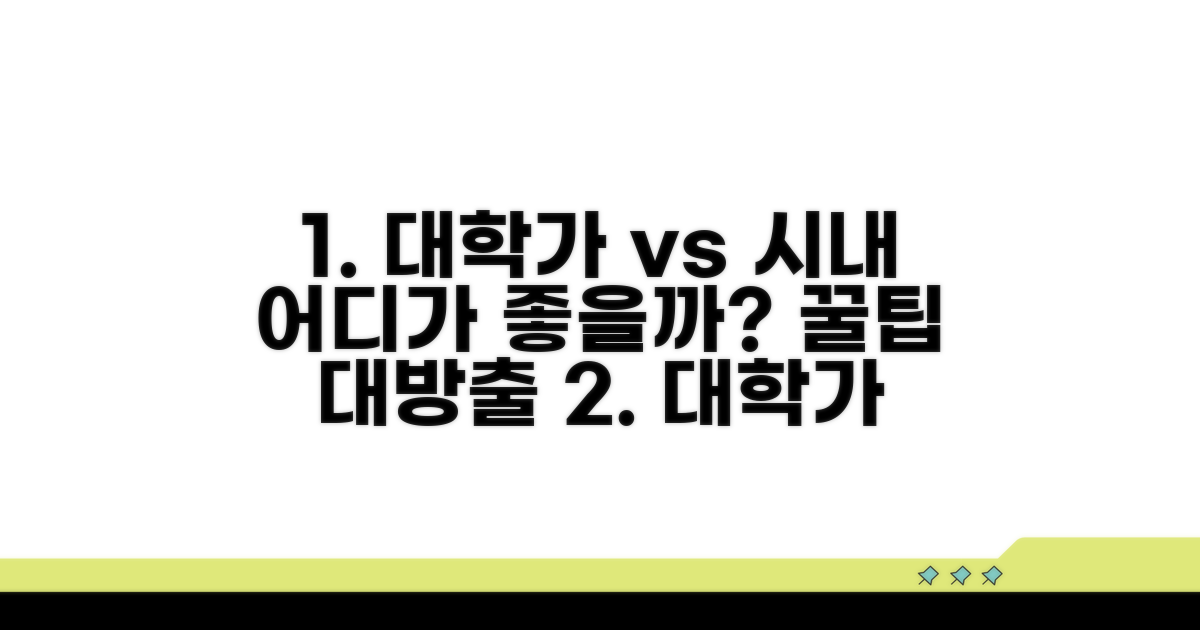 대학가와 시내, 어디서 이용할까?