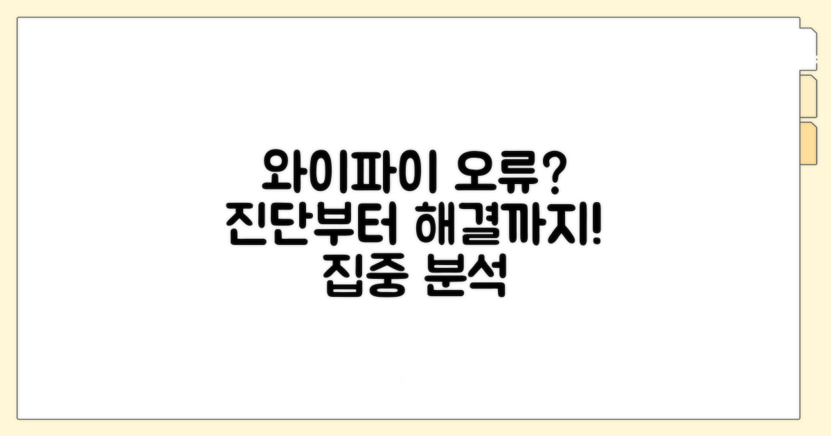 와이파이 연결 문제 원인 진단