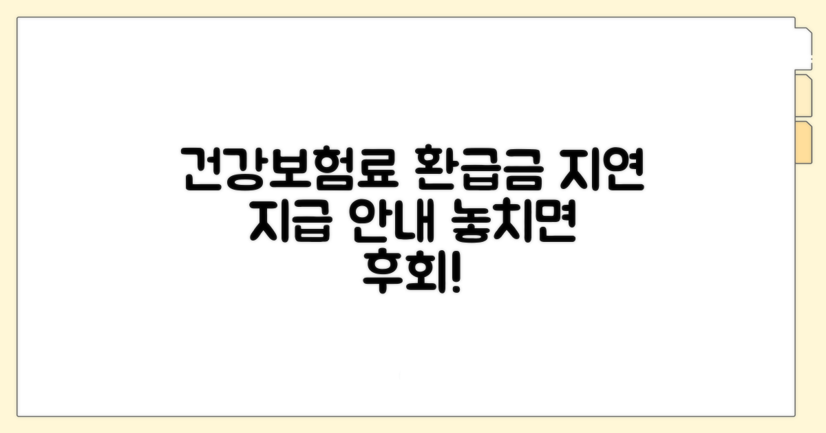 건강보험료 환급금 지연 지급 안내