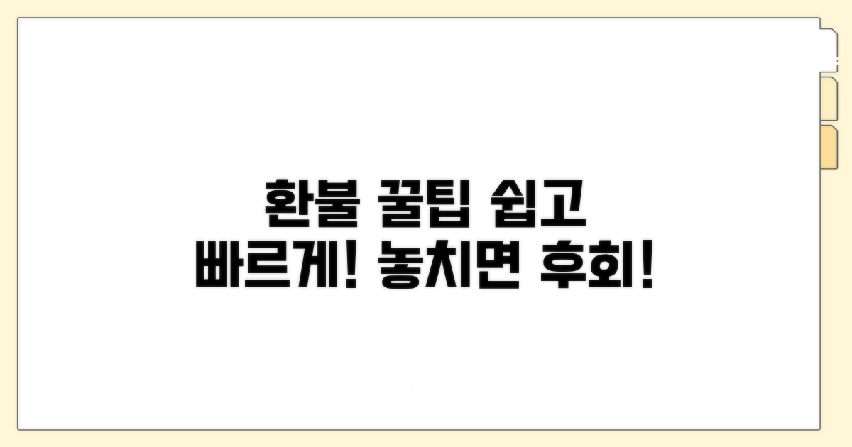 똑똑한 환불 절차 꿀팁