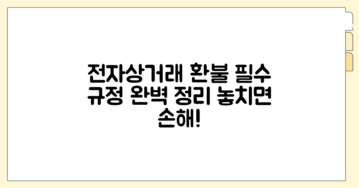 전자상거래 환불 핵심 규정