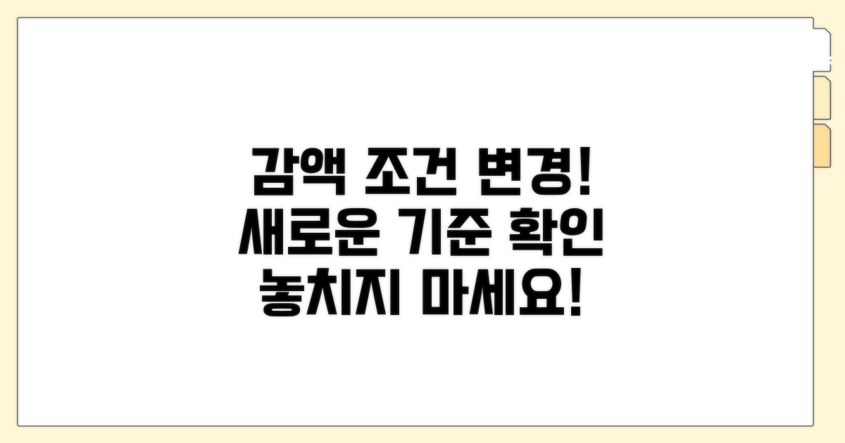 변화된 감액 조건과 기준
