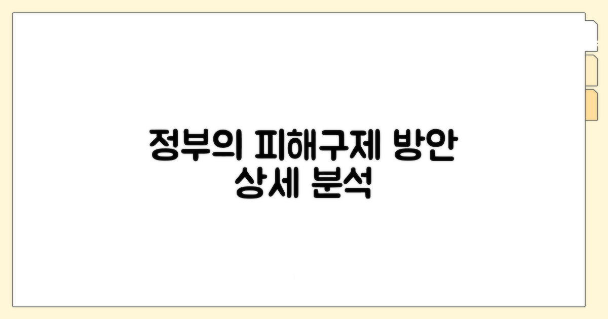 정부의 피해구제 방안 상세 분석