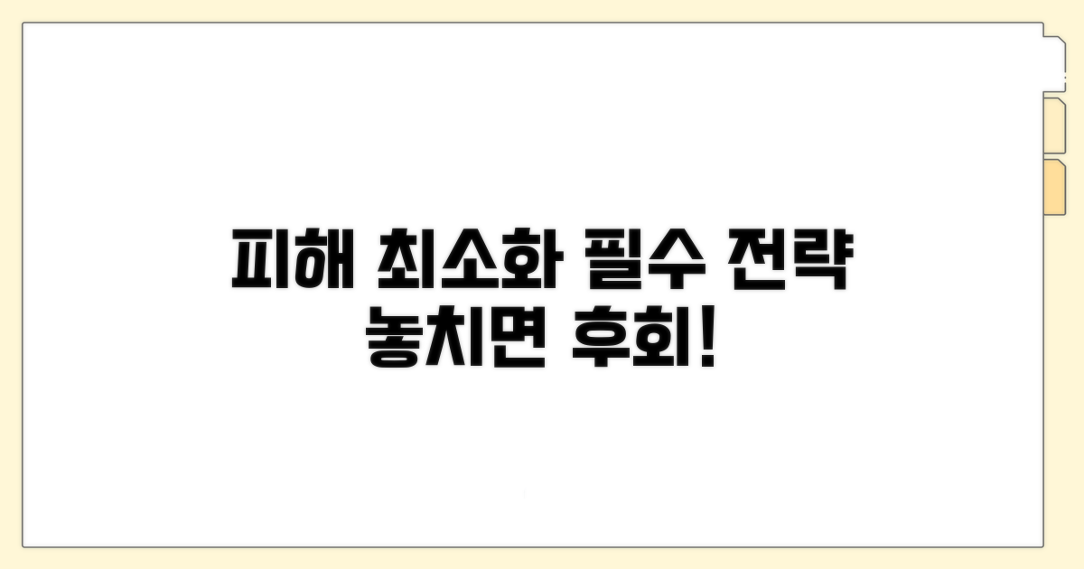 피해 최소화 전략과 주의사항