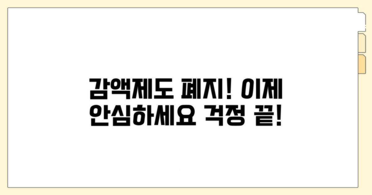 감액제도 폐지, 이제 안심하세요