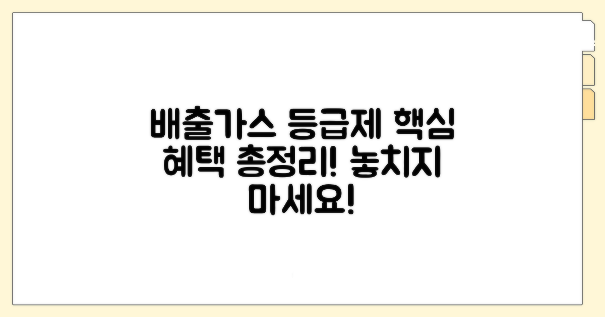 배출가스 등급제 혜택 및 정보