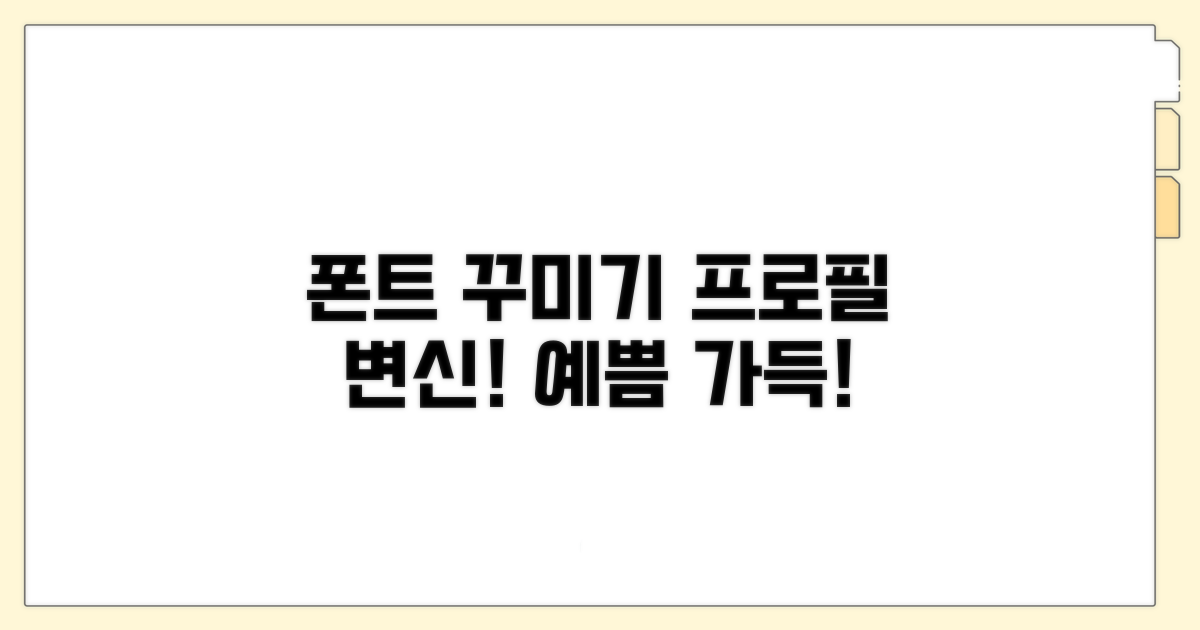 예쁜 폰트로 프로필 꾸미기