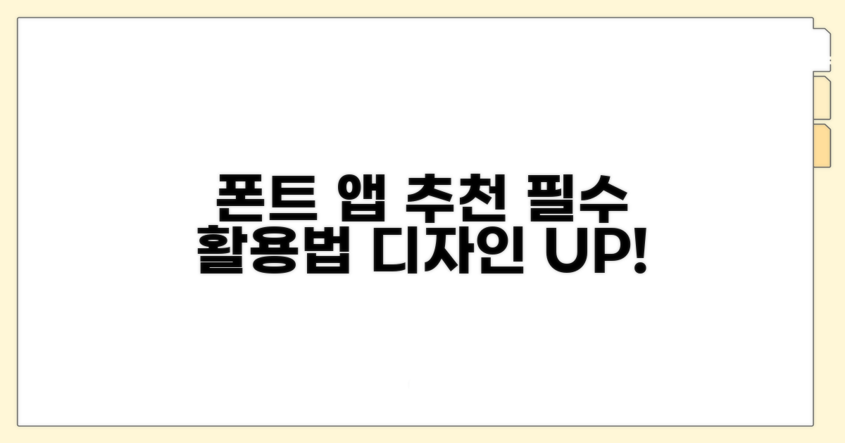 폰트 앱 추천 및 활용법