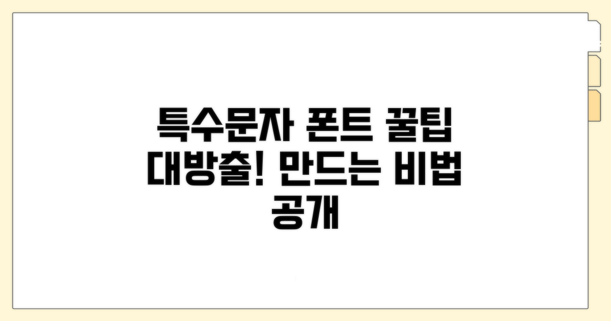 특수문자 폰트 만드는 꿀팁