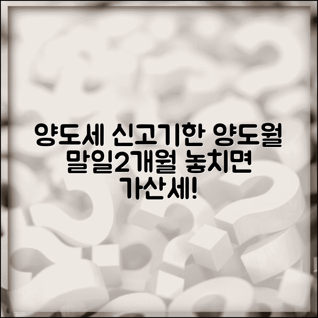 양도소득세 신고기한 양도월 말일 2개월 | 양도세 신고 기한 완벽 가이드