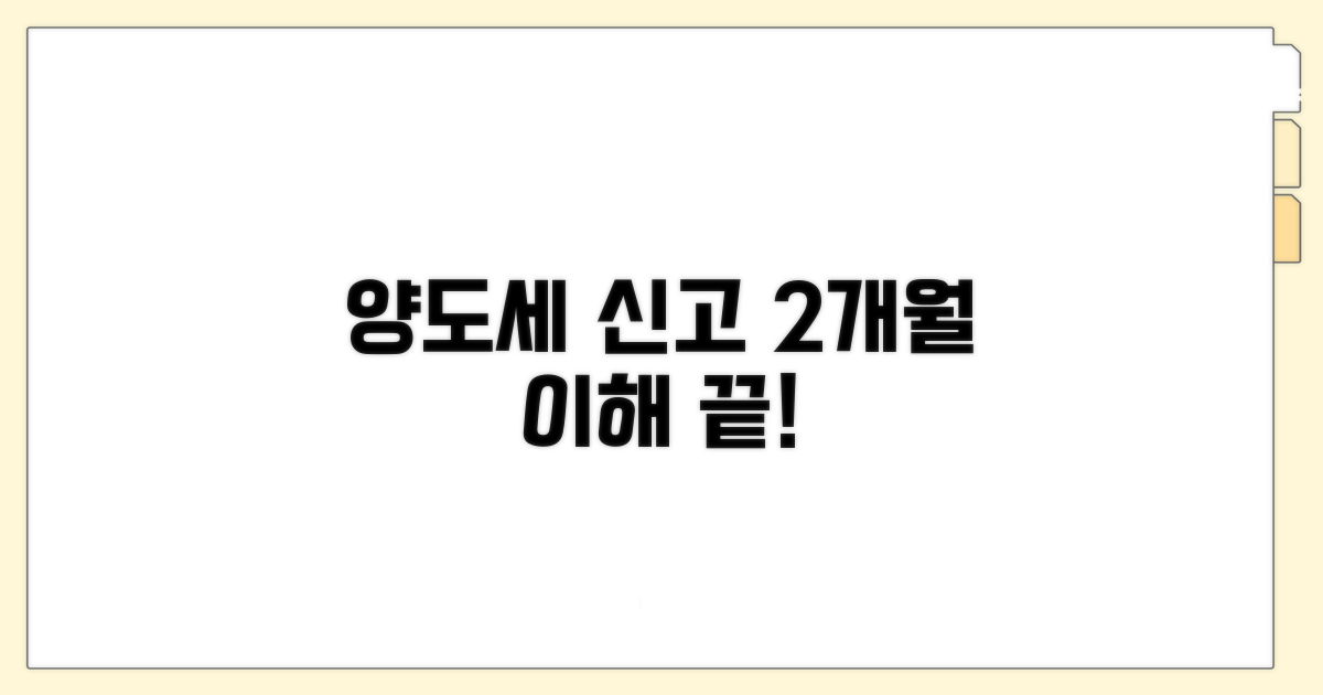 양도세 신고, 양도월 말일 2개월 이해