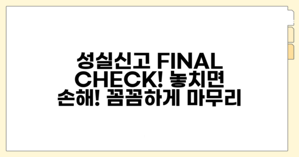 성실 신고를 위한 최종 점검