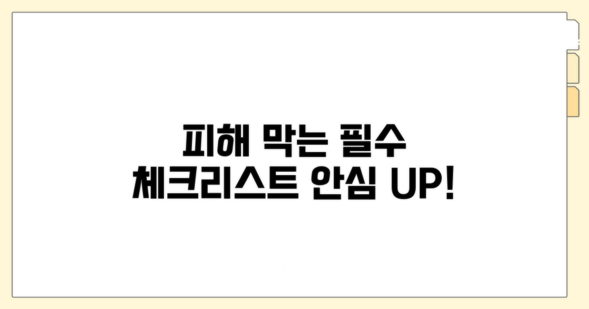 피해 예방 위한 체크리스트