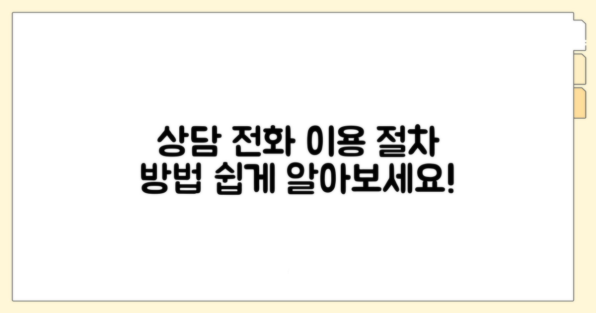 상담 전화, 이용 절차와 방법