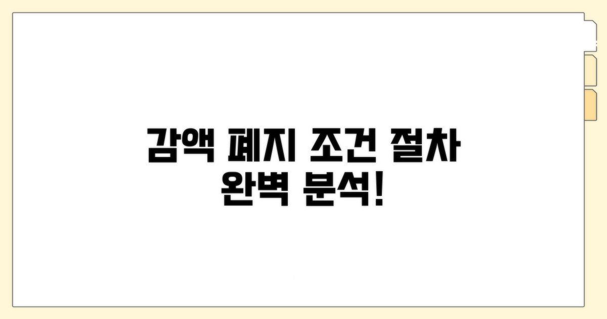 감액 폐지 조건과 절차 알아보기