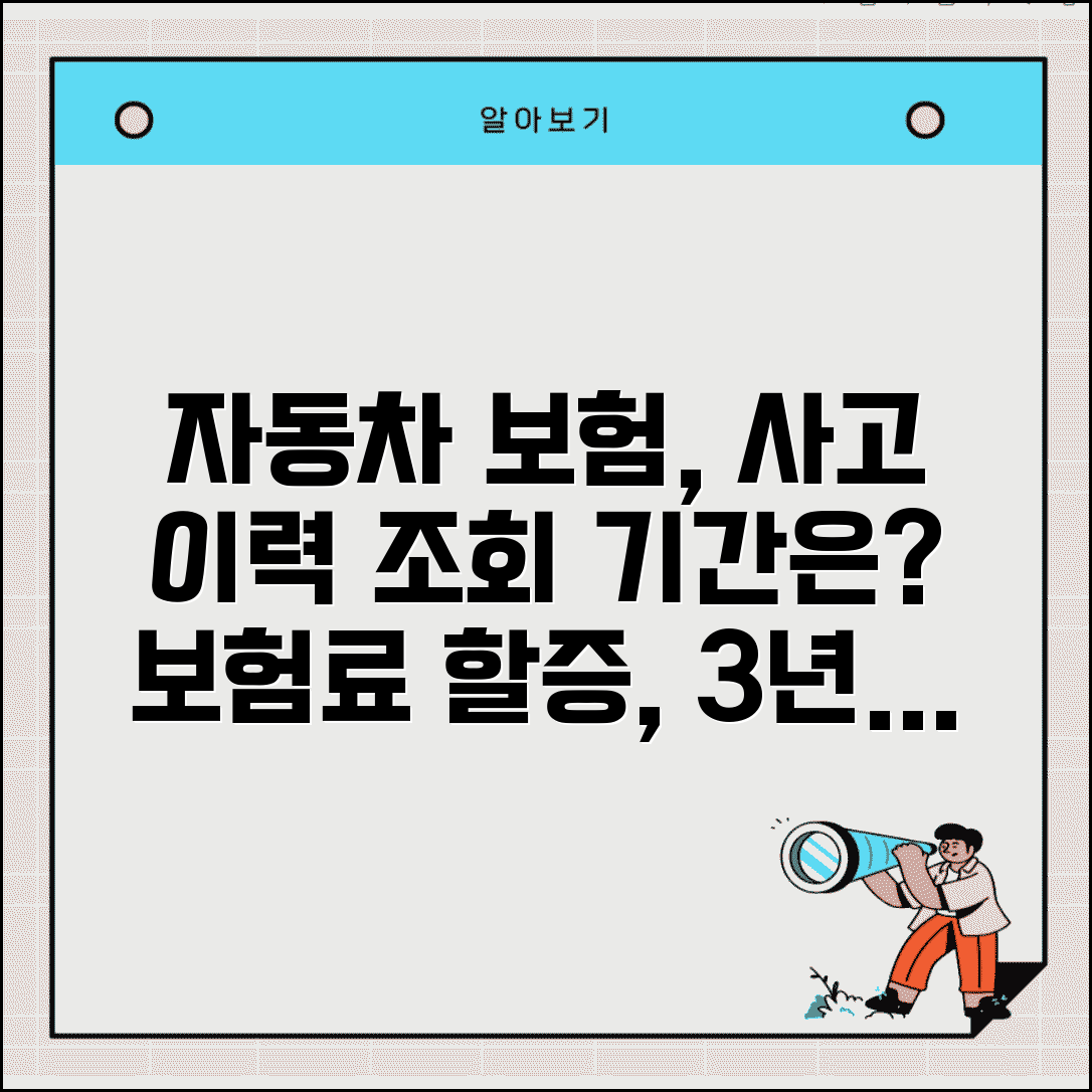 자동차 보험 가입할 때 과거 사고 얼마까지 확인하나요 | 사고 이력 | 조회 기간 | 보험료 영향 | 할증 기간