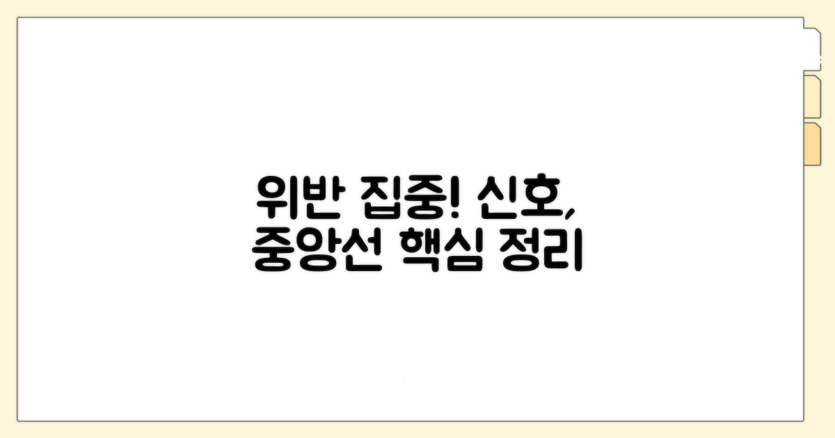 신호위반·중앙선 침범 등 핵심
