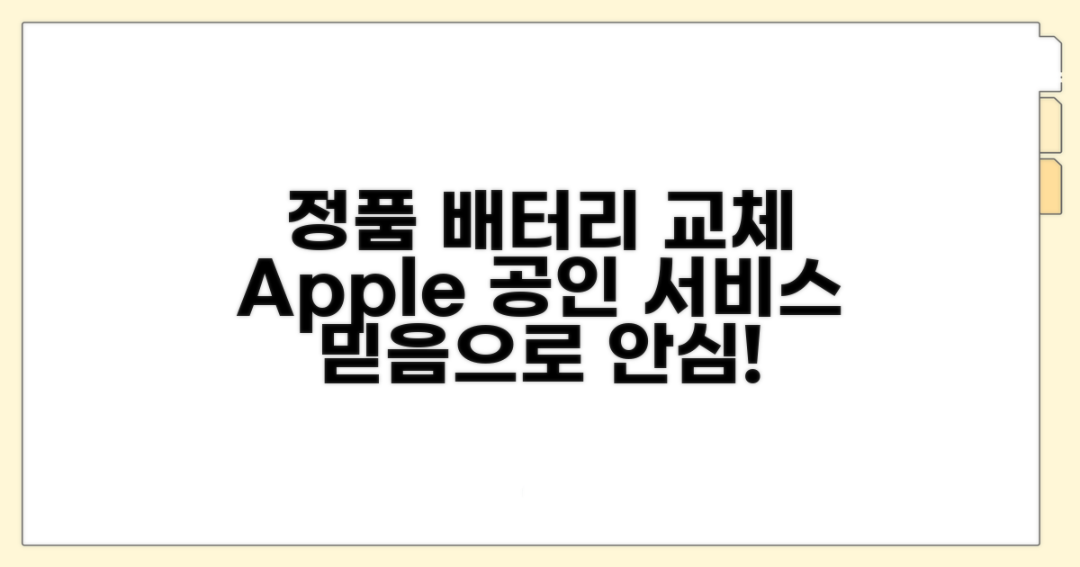 정품 배터리 교체, 애플 공인 서비스