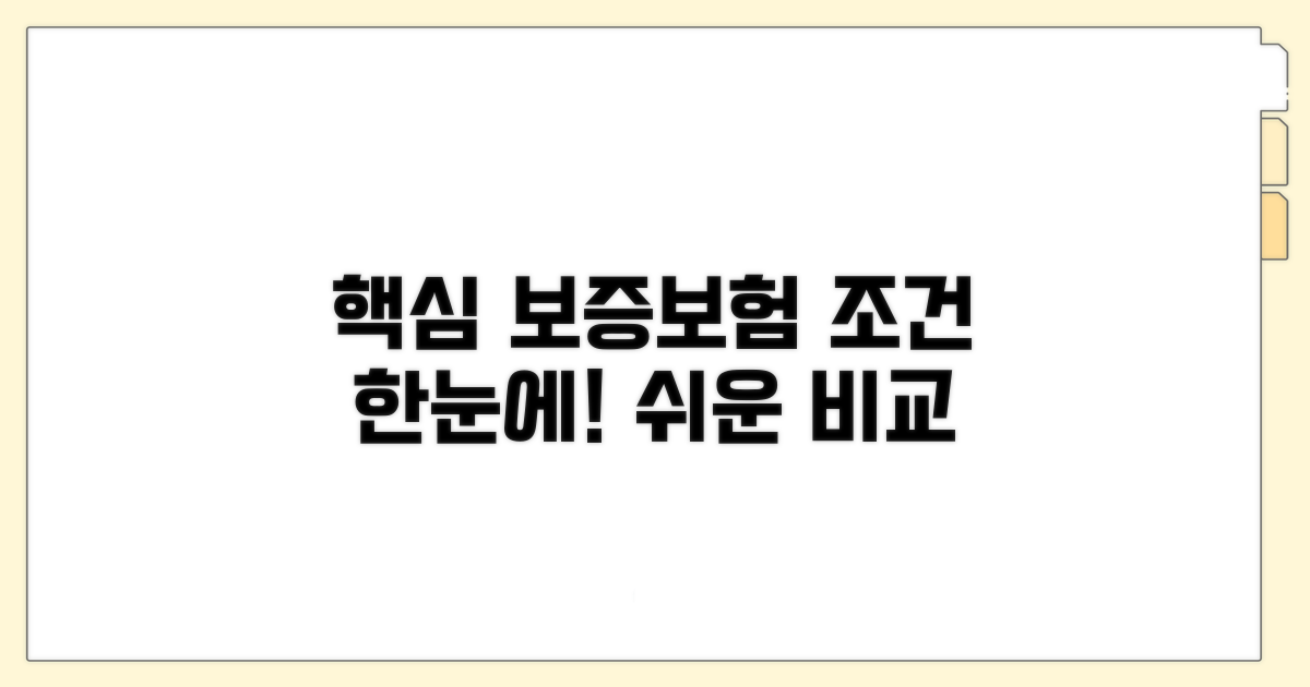 헷갈리는 보증보험 조건 쉽게 비교