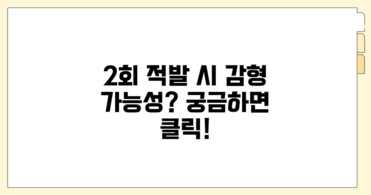 2회 적발 시 처벌 감경 가능성