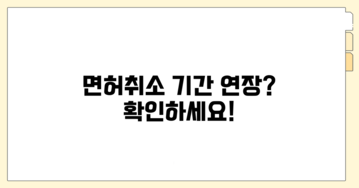 면허취소 기간 연장 정도 확인