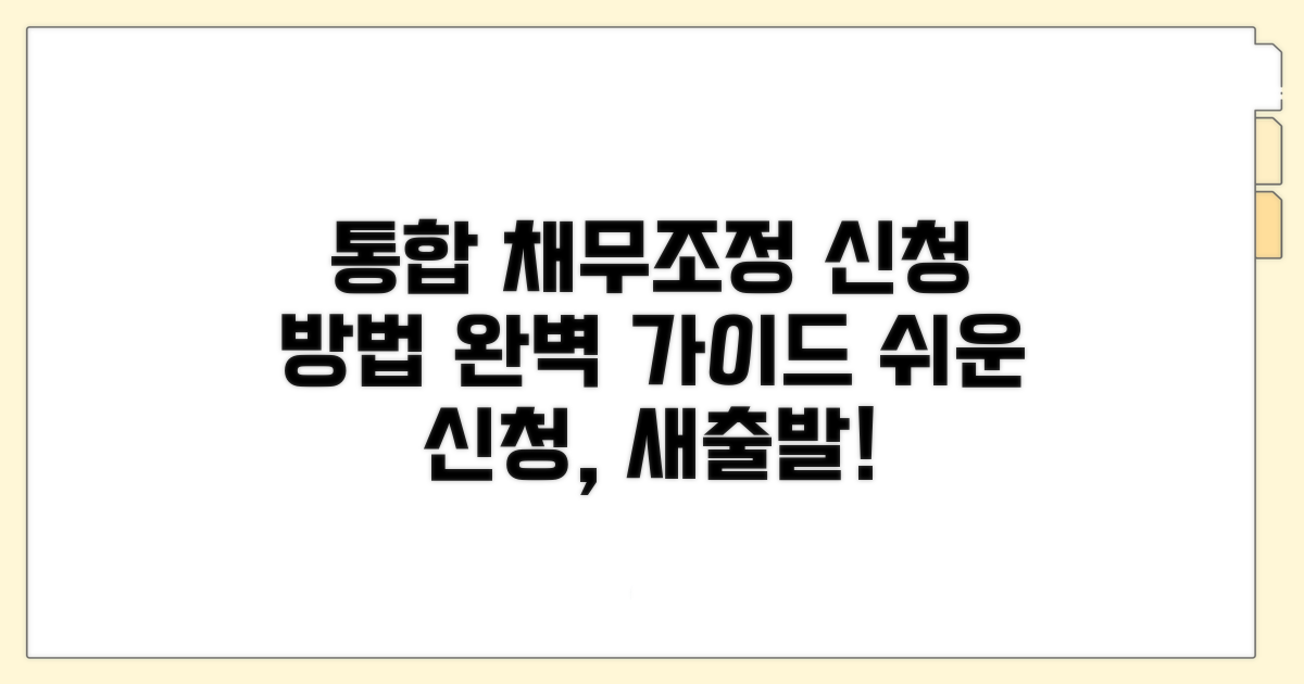 통합 채무조정 신청 방법 안내