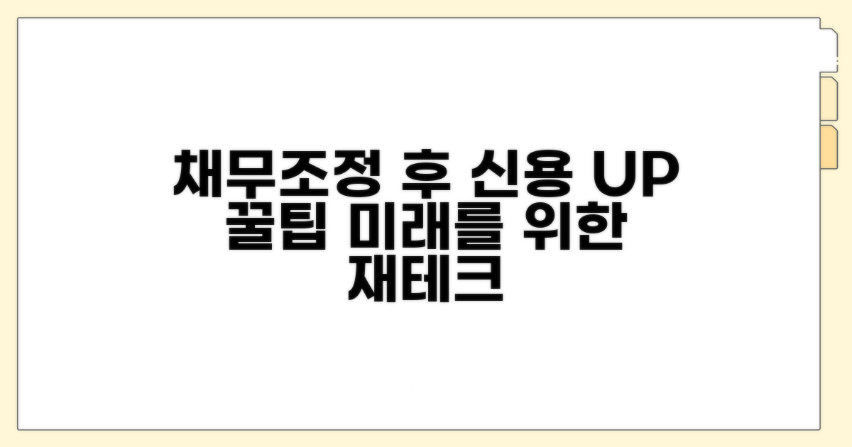 채무조정 후 신용 관리 꿀팁