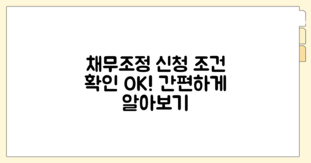 채무조정 신청 조건 확인하기