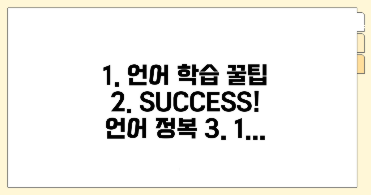 성공적인 언어 학습 꿀팁