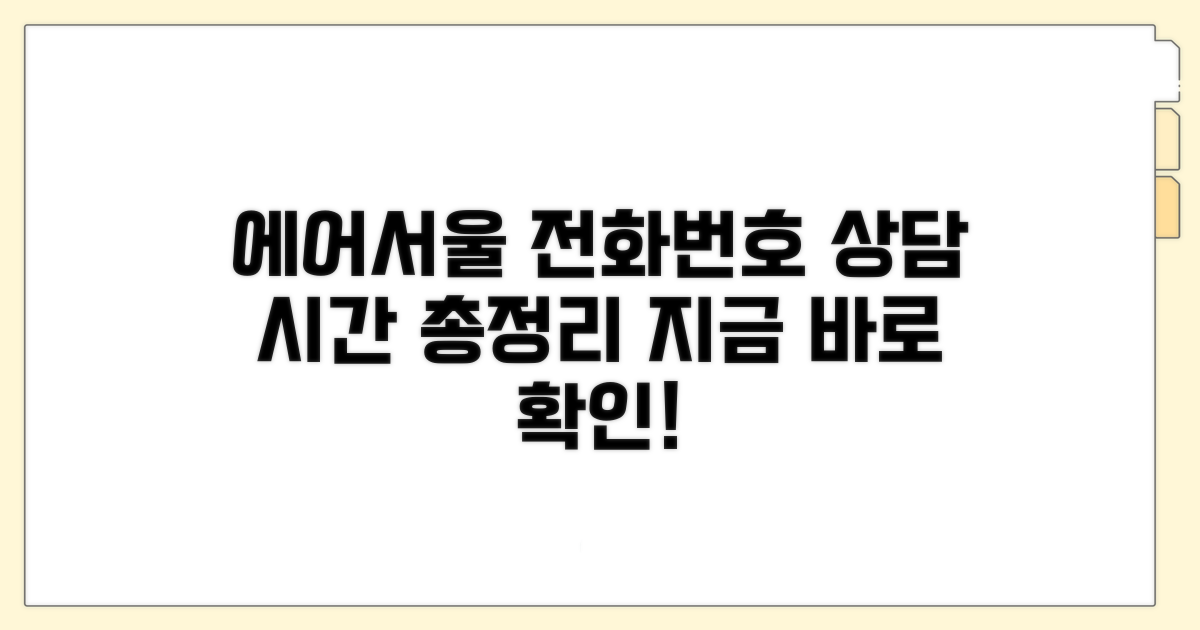 에어서울 전화번호와 상담 시간 총정리