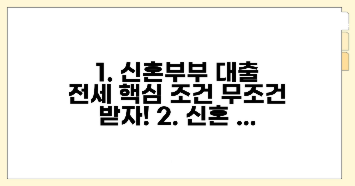 신혼부부 전세대출 기본 조건