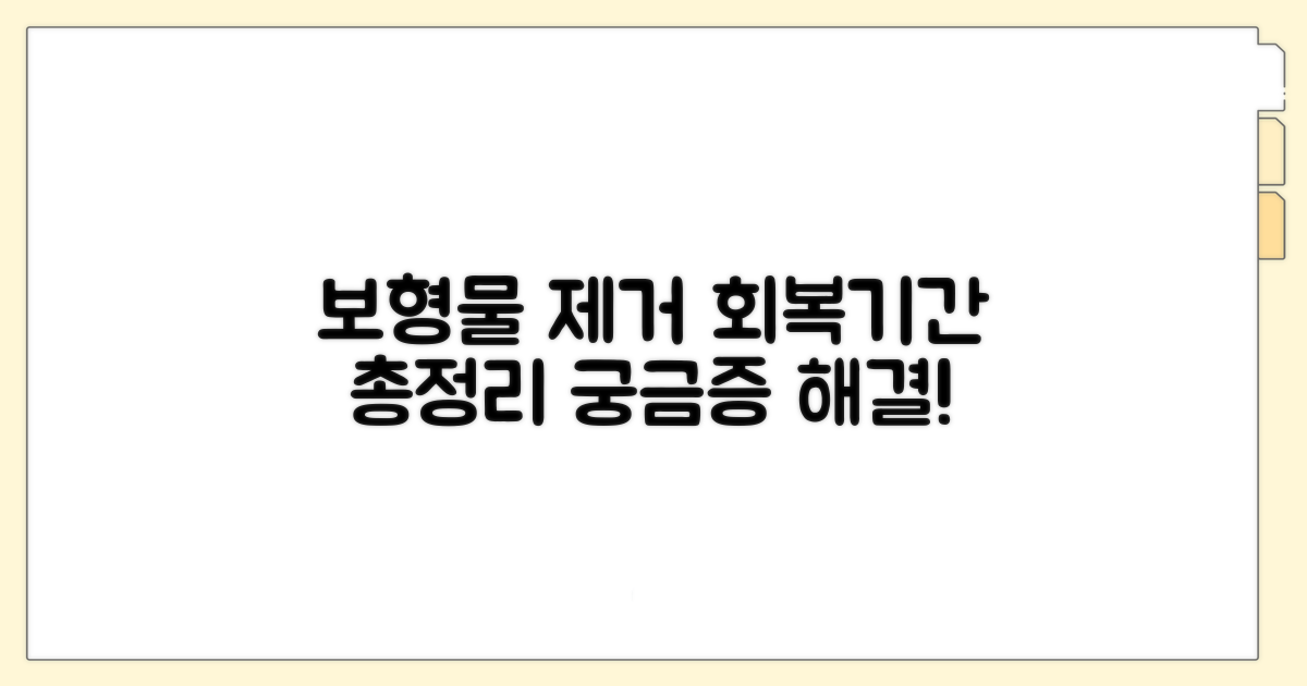 보형물 제거 회복 기간 총정리