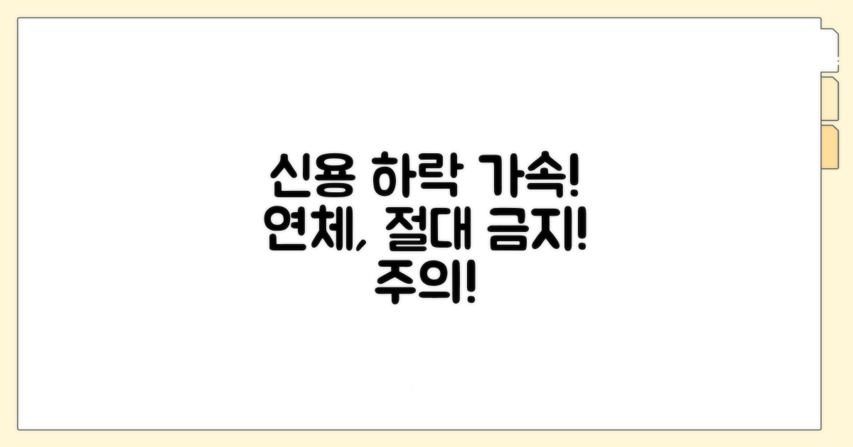 주의! 연체 시 신용 하락 가속화
