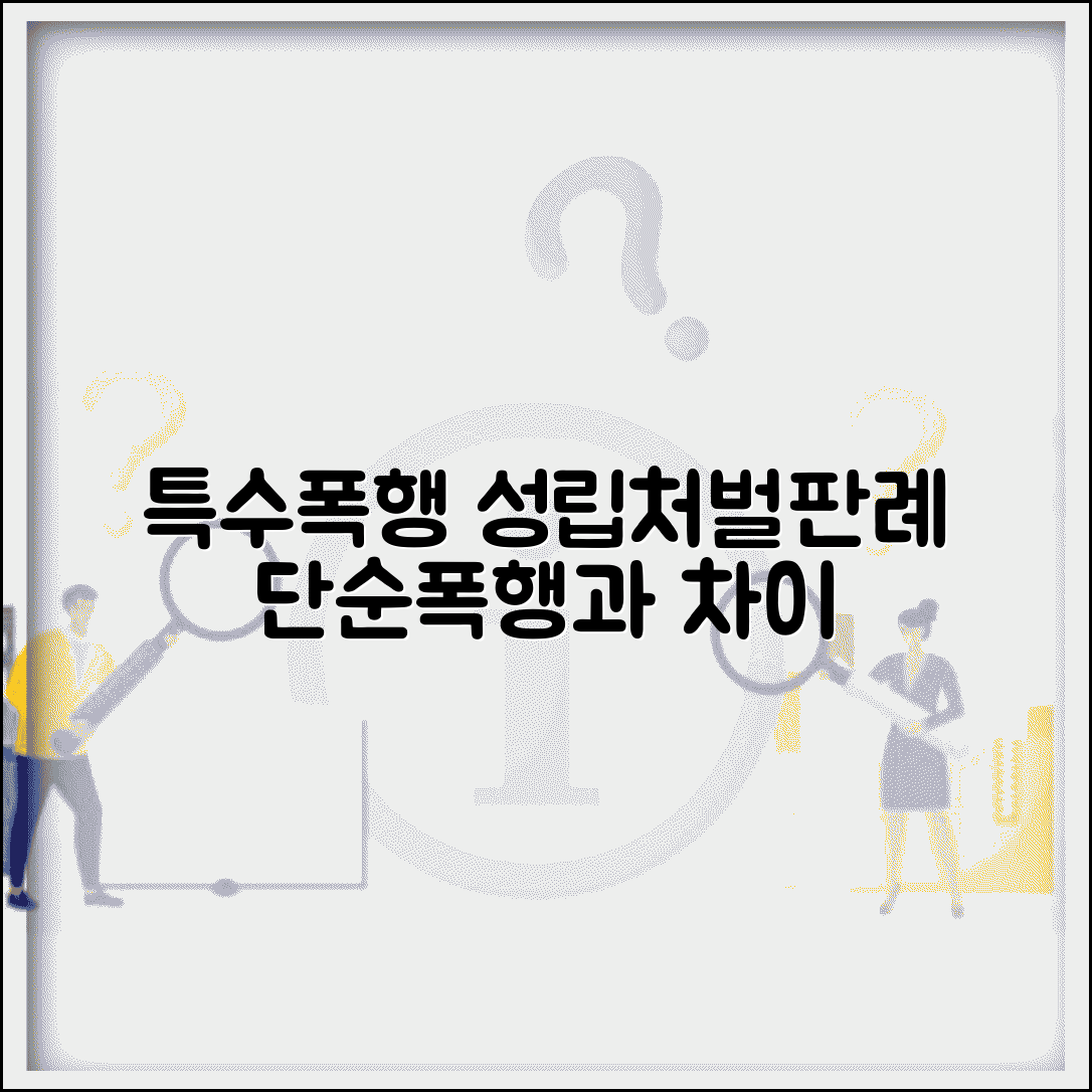 특수폭행죄 성립 조건 및 처벌 | 단순폭행과 양형 차이 및 판례 분석