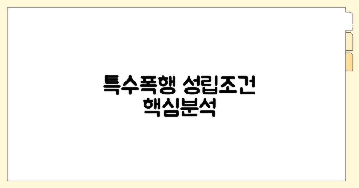 특수폭행 성립 조건 핵심 분석