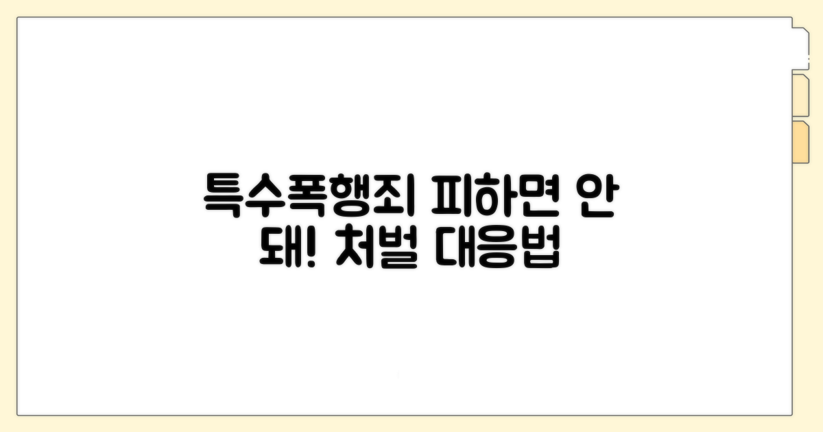 특수폭행죄 처벌과 대응 방법