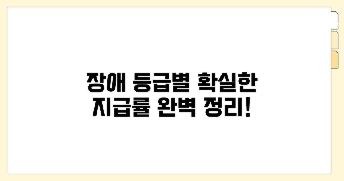 장해 등급별 지급률 완벽 정리