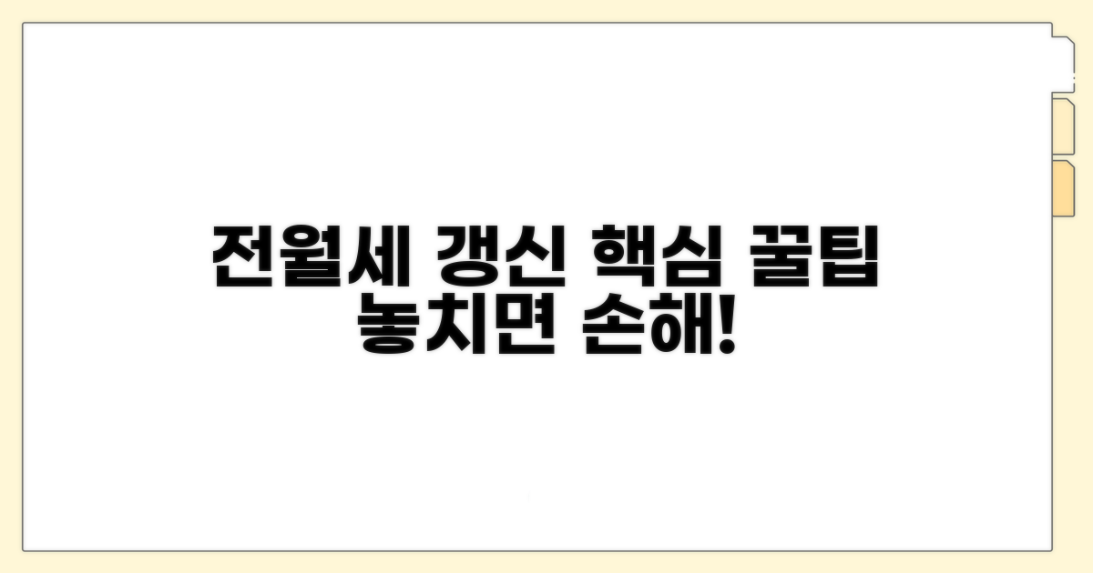 전월세 갱신 계약서 핵심 정리