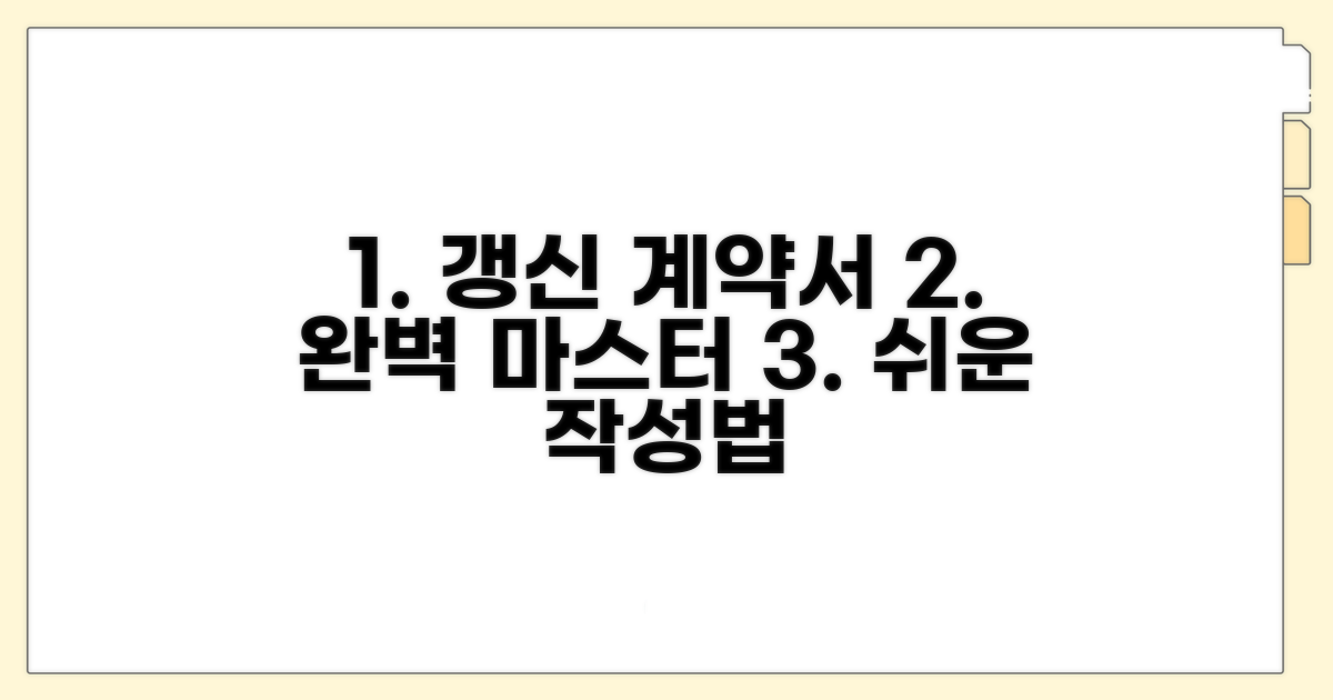 갱신 계약서 작성 완벽 가이드