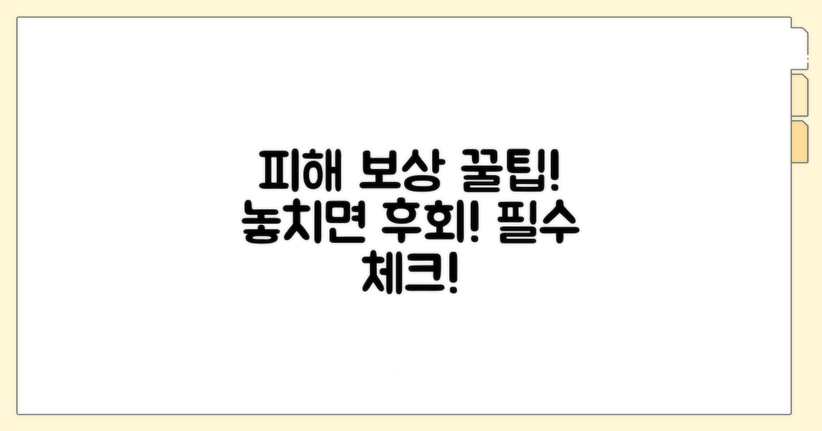 피해 보상받는 꿀팁과 주의사항