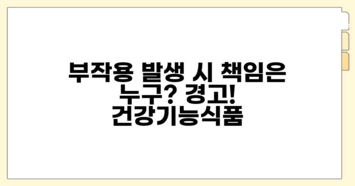 건강기능식품 부작용, 책임 소재는?