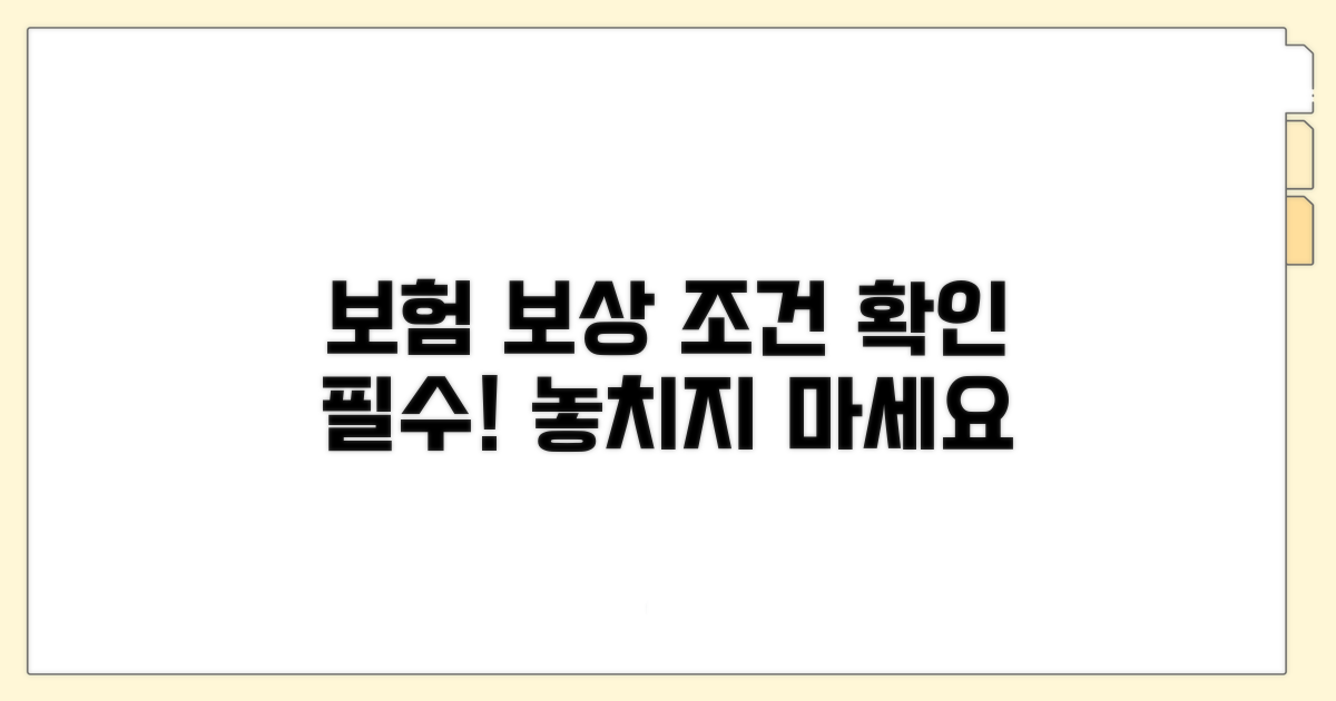 보험 회사와 보상 조건 확인하기