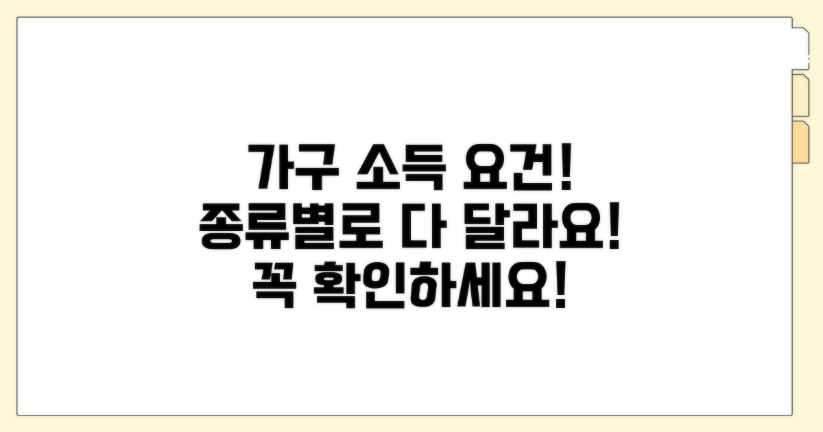 가구 유형별 소득 요건 알아보기